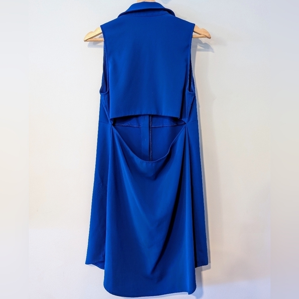Amanda Uprichard Logan Dress Royal Blue Mini Bodycon M Cocktail Party Dress - Picture 2 of 5